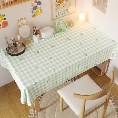 Nordisch Einfach Klein Frisch Karierter Tischdecke Wasserdicht Und Ölbeständig Zum Drauflassen Studenten Schreibtischmatte Kaffeetisch Tischdecke Esstisch Tuch