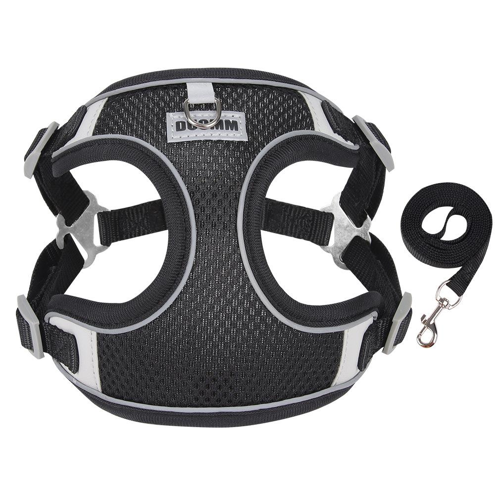 Reflective Dog Harness and Leash Set for Small Medium Dogs Puppy Cat Mesh Harness Vest No Pull Pug Chest Strap Dog Accessories