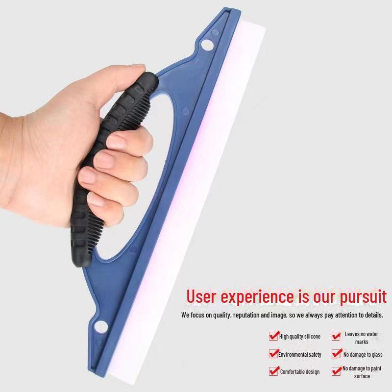 Răzuitor auto din silicon în formă de D: Îndepărtare delicată a apei fără deteriorarea vopselei - Ideal pentru ferestre și curățare.