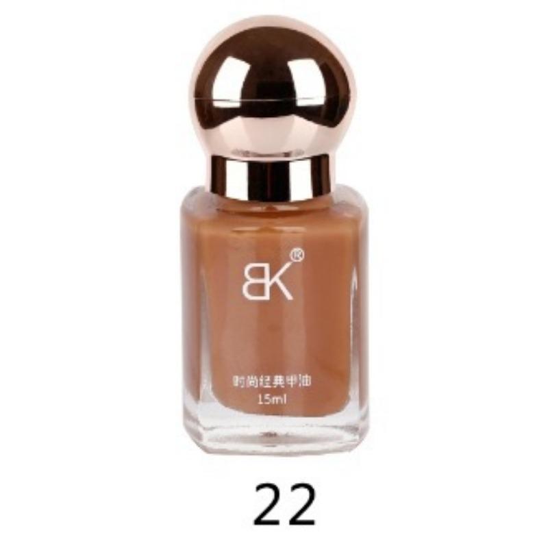 Color Nail Polish No Bake Oily Lasting Non-peelable Large Capacity Nail Care Nude Color Square Bottle 15ml