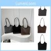 Elegant And Practical Women's Shoulder Tote Bag In Black Grey And Brown Perfect For Fall And Winter