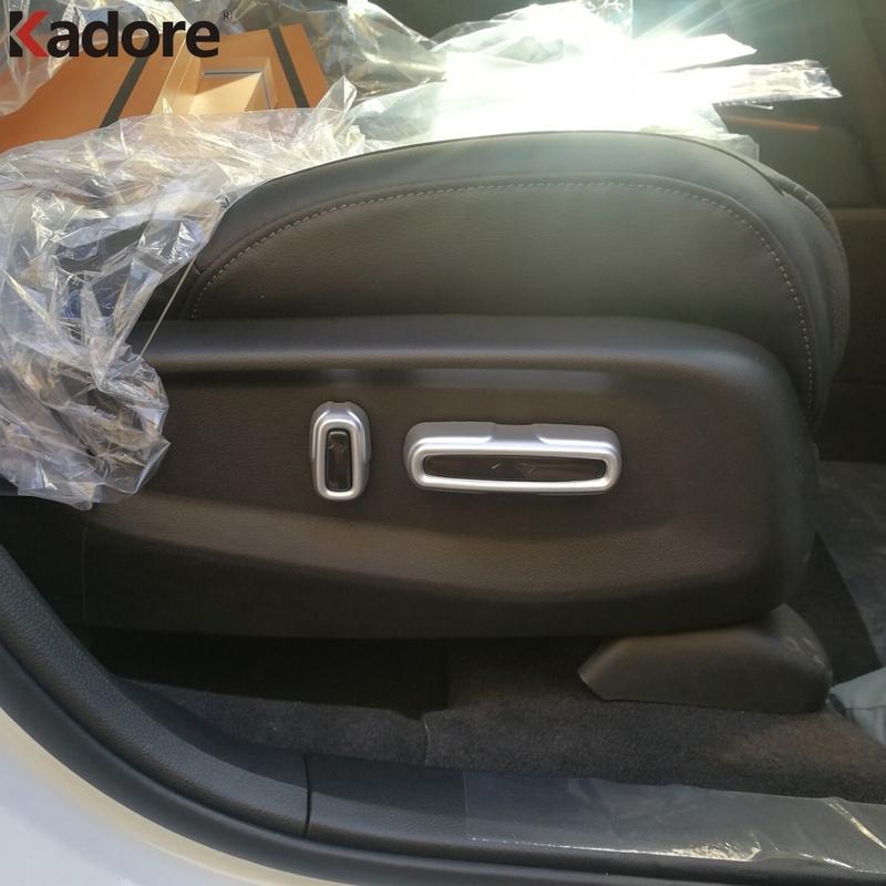For Honda CRV CR-V 2017-   Wood Grain Car Seat Adjustment Button Cover Trim Sticker Interior Molding Accessories