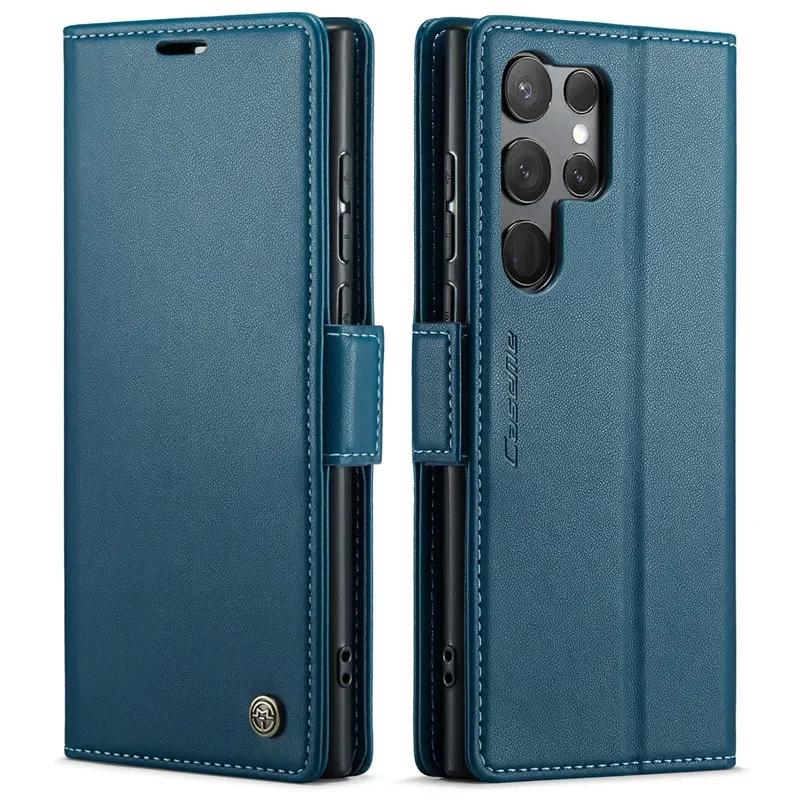 Flip Leather Wallet Phone Case for Samsung Galaxy S25 Ultra S24 FE S23 S22 A16 A26 A36 A15 A35 Card Bag Book Stand Cover Coque