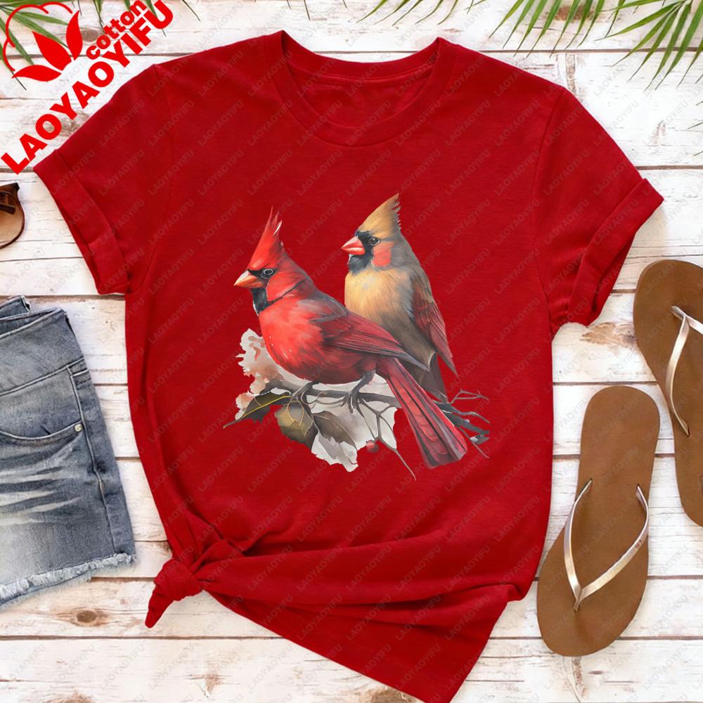 

Cardinal Pair Shirt Bird Watching Soft Tee Hope and Protection Tshirt Natures Gentle Clothing Bird Lover Gift Tshirt Women Top S