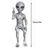 Funny Alien Statue Sculpture Garden Landscaping Yard Art Ornament Resin Beer Drinking Alien Sculpture Desktop Decoration