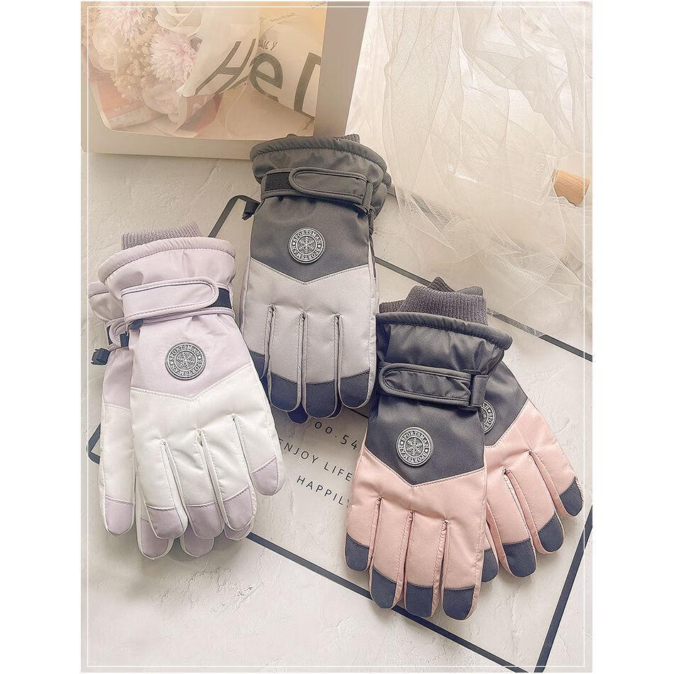 Unisex Winter Ski Warm Gloves: Touch Screen, Windproof, Velvet-Lined, Perfect for Cycling and Outdoor Activities