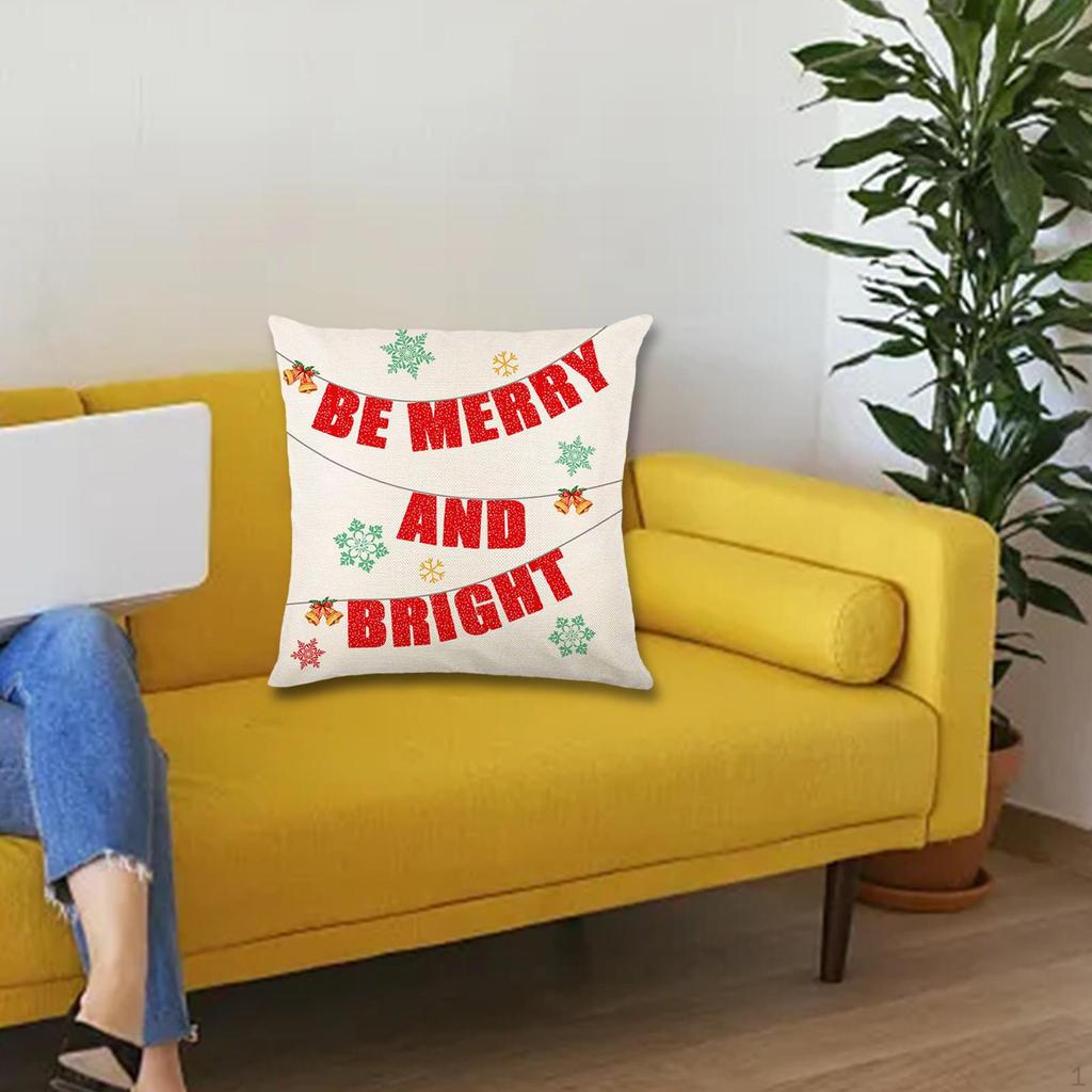 Christmas Pillow Cover Decorative Pillowcases Creative Square Cushion Case for Holiday