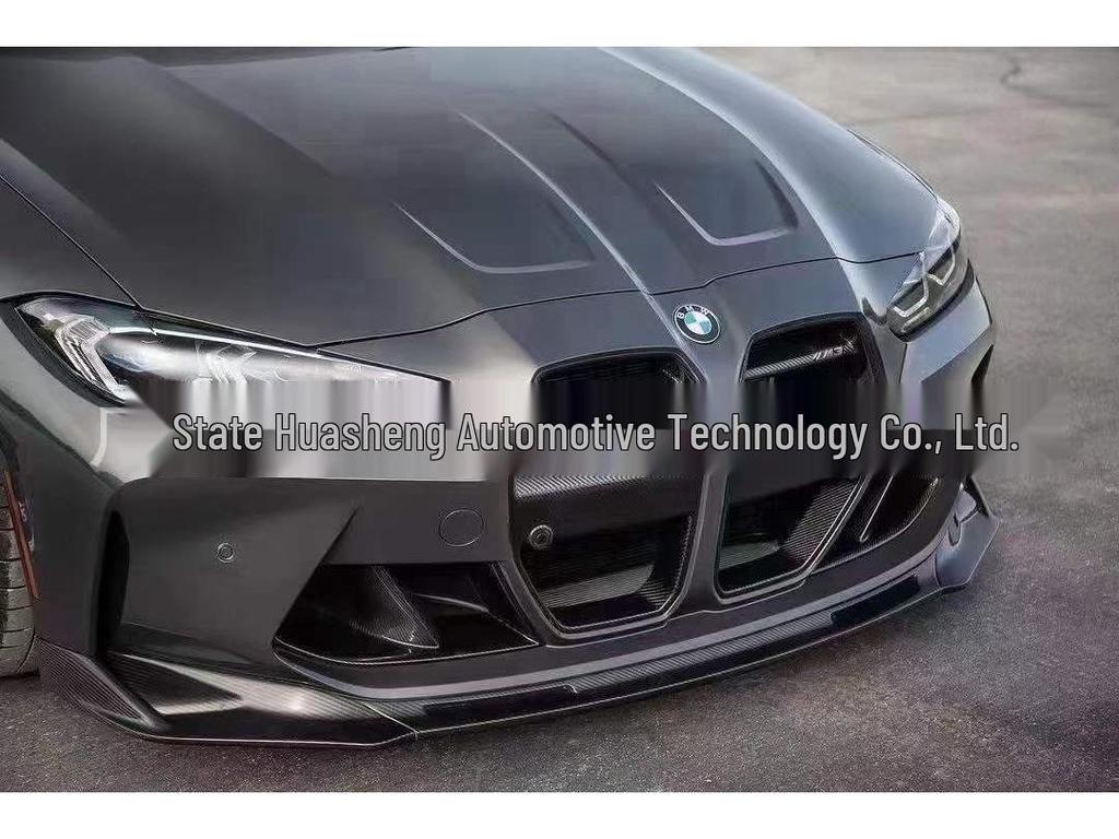 BMW G80/G82 M3/M4 Carbon Fiber V-Style Front Lip, Three-Piece Design