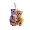 Car Pendant Lightweight Portable Cat Dog Design Hanging Pendant 2D Acrylic Charm Keychain Keys Backpacks Handbags Accessories