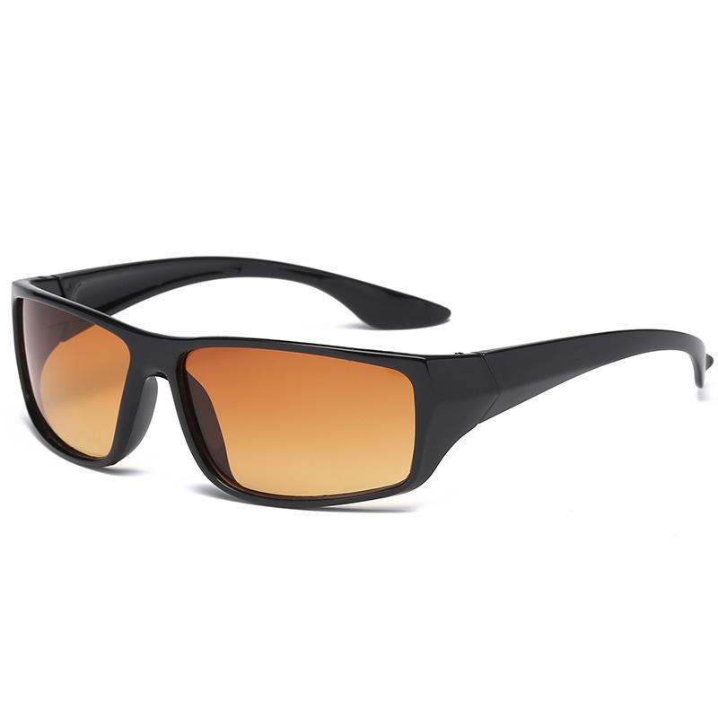Unisex Night Vision Cycling Sunglasses with Yellow Lenses for Outdoor Sports