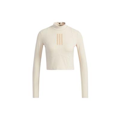Half High Neck Short Sleeve T-Shirt Women Tops Off-White HB8567