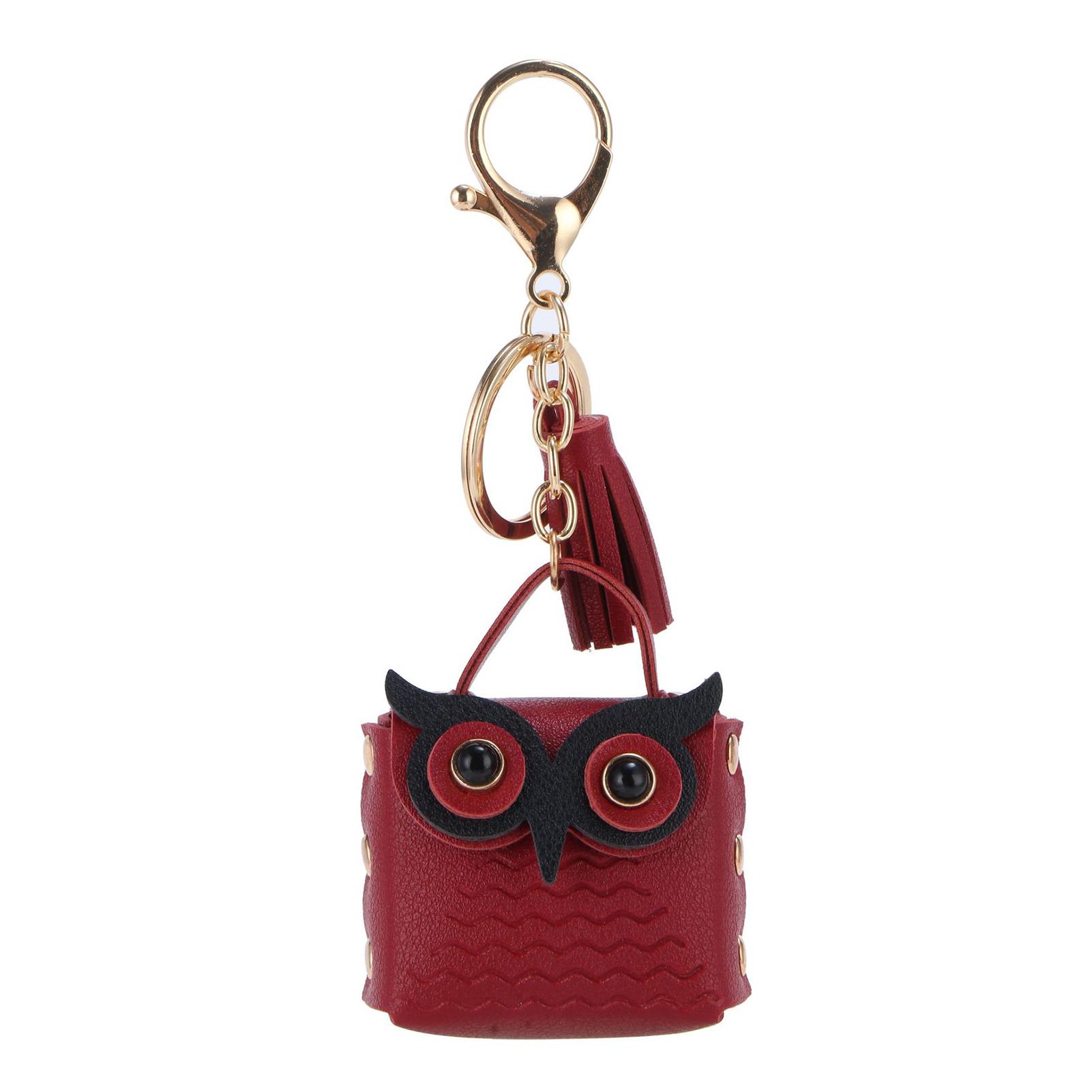 

MultiPurpose Mini Owl-shaped Coin Purse Bags Fashionable Backpack Decoration Keychain Earphone Bag for Women Girls Small Pouch