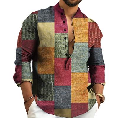 Men's Shirt Classic Button-Down Stylish Spring Autumn Casual Retro Design Versatile Shirt Male Accessories