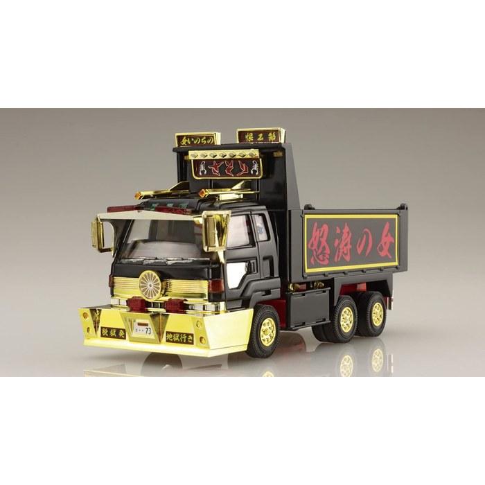 Aoshima 1/64 Mini Deco NEXT Series No. 11 Dangerous Dump Truck (Large Dump Truck) Plastic Model Kit 114mm