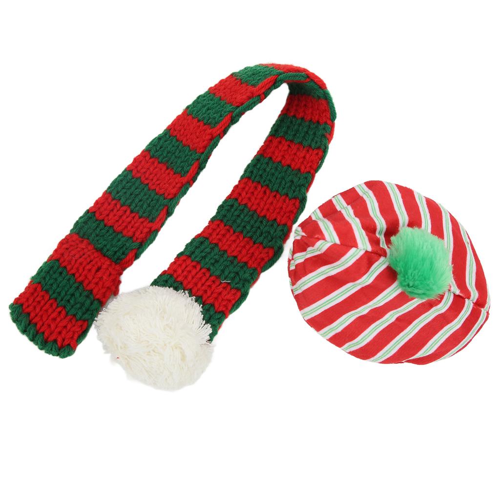 Dog Hat and Scarf Set Dog Christmas Adorable Knitted Hat Set for Pet Cat Dog Small Medium Large Dogs