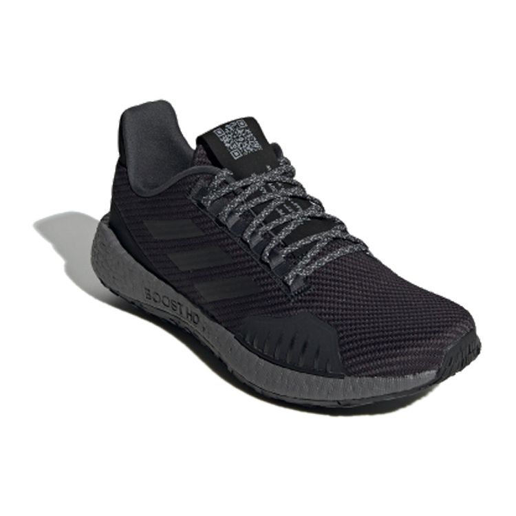 Adidas Pulseboost Hd Winter Classic Fabric Non-Slip Lightweight Low-Top Marathon Running Shoes Men Sneakers Black EG6530