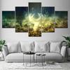 A Blight Grass Landscape 5 Piece Canvas Wallpapers Modern Poster Modular Art Painting for Living Room Home Decor