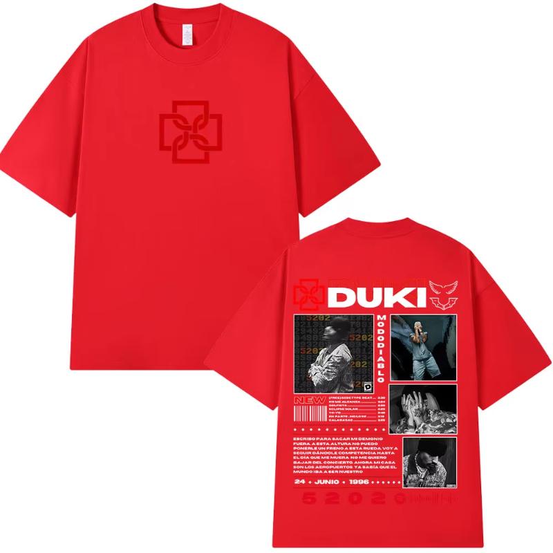 Rapper Duki 5202 MIXTAPE Album Merch Tshirt Unisexs Women Fashion Hip Hop T Shirt Cotton Casual Short Sleeve Oversized Tshirts