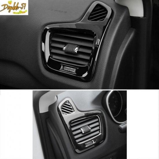 2PCS Black L&R AC Air Outlet Vent Cover Trim For Jeep Compass 2017- New