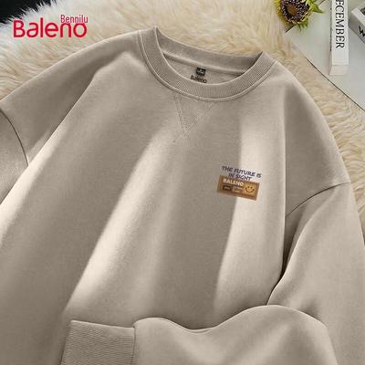 Baleno Men's Heavyweight Letter Graphic Round Neck Sweatshirt