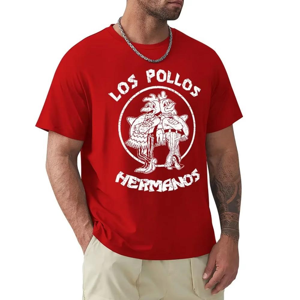 TV Series Breaking Bad Los Pollos Hermanos T-shirts Fashion Funny Chicken Brothers Men Cotton High Quality T-shirt Streetwear