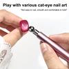 Nail Art Magnetic Stick Cat Eye Magnetic Ball Aluminum Handle Cylindrical Uv Gel Magnet Tools Double End Nail Design Tools