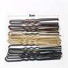 50 Pcs/Bag 5cm U Shaped Alloy Hairpins Waved Hair Clips Simple Metal Bobby Pins Barrettes Bridal Hairstyle Tool Hair Pins