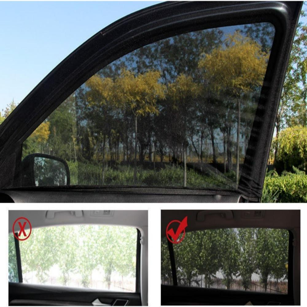 2/4 Stück Auto-Fensterrollo Atmungsaktiv UV-Schutz Universal Isoliert Bildschirm Fenster Sonnenschutz Anti-Mücken Auto-Fenster-Sonnenschutz