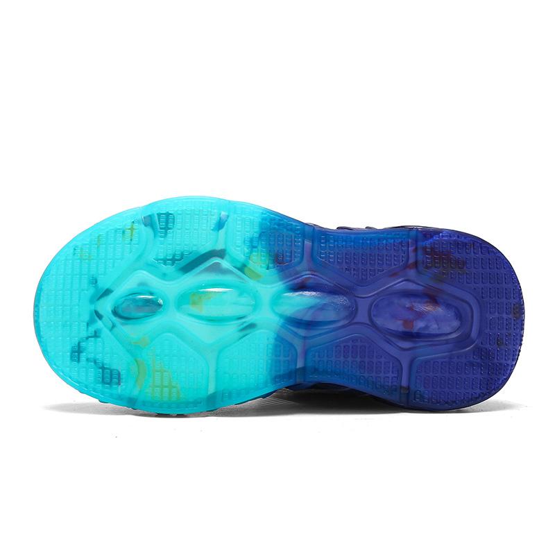 Kids Casual Sneakers Lace-up Running Shoes Children‘s Breathable Knit Soft Bottom Shoes Boys Girls Non-slip Sports Training Shoe