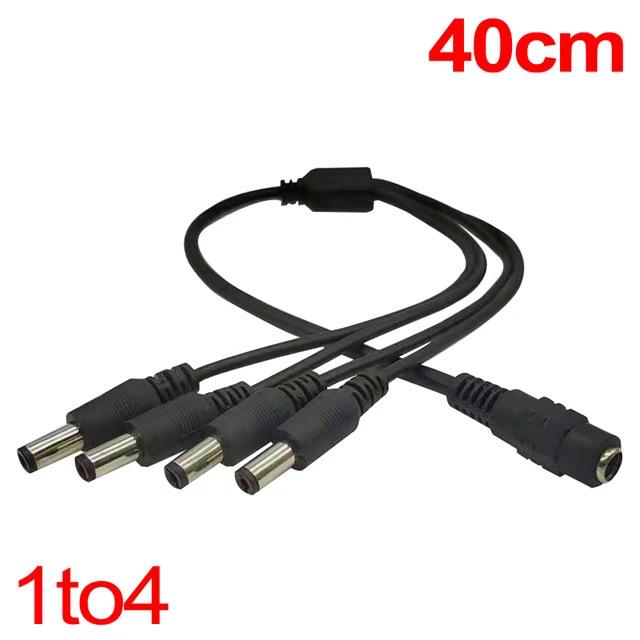 DC5521 Multi-Monitor Power Splitter Cable (1-to-2, 3, 4, 5, 6, 8)