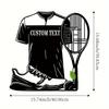 Tennis Metal Wall Art Personalized Family Name Sign House Number Indoor Outdoor Decor Living Room Office Custom