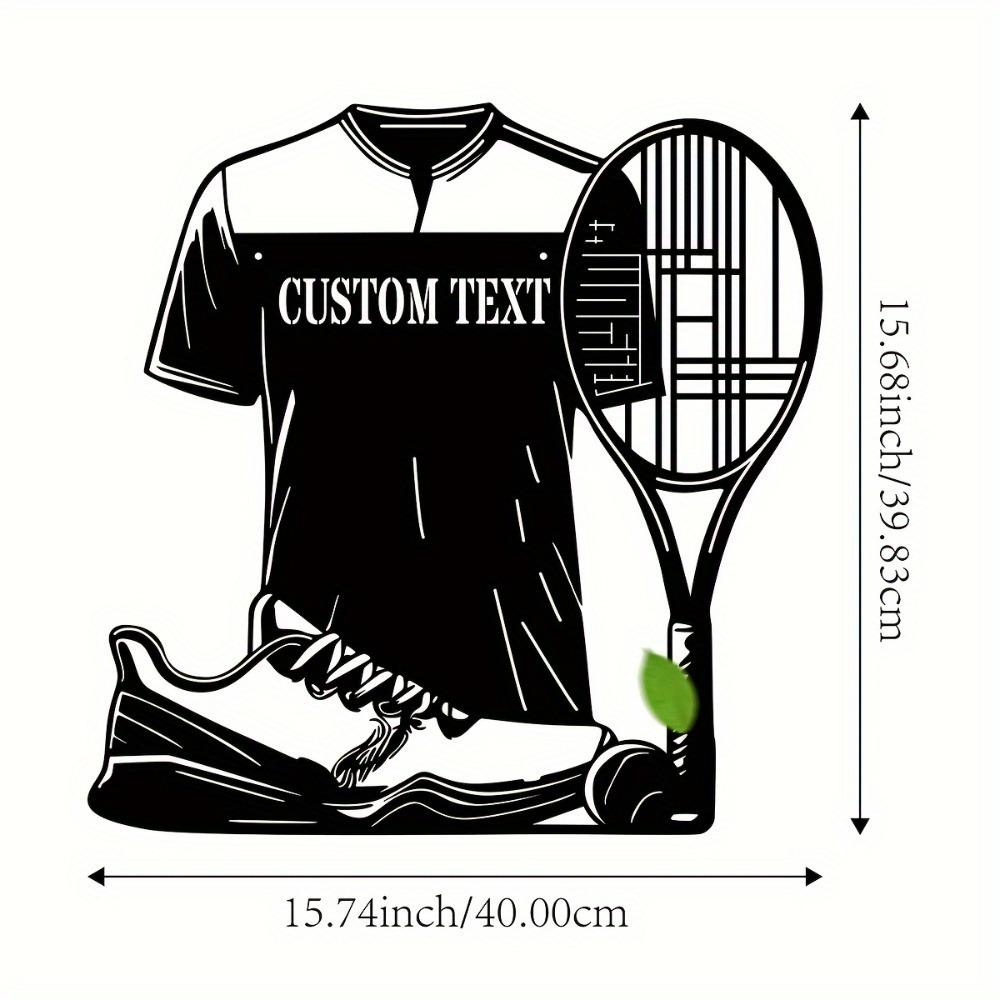 Tennis Metal Wall Art Personalized Family Name Sign House Number Indoor Outdoor Decor Living Room Office Custom
