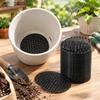 200lots Plastic Pot Drain Screens with Perforated Round Construction to Help Control Soil During Potting and Repotting