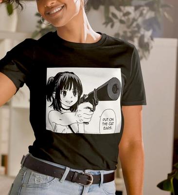 Anime Mädchen Meme Lustiges Zitat Kurzarm Unisex T-Shirt