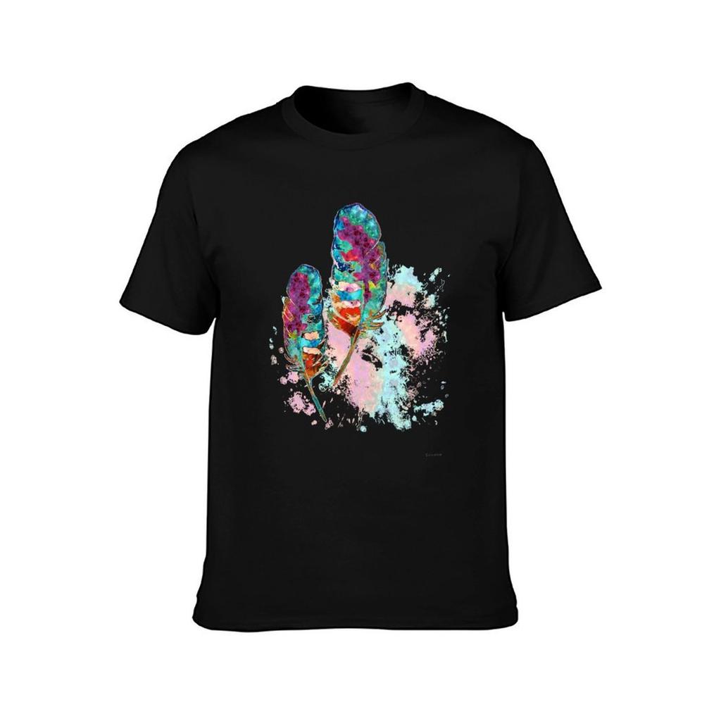 Regenbogenfeder 3 T-Shirt Outdoor-Aktivität Sport-T-Shirt