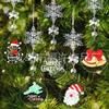 5-Piece Acrylic Snowflake Christmas Tree Ornaments