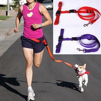 Einstellbare Hände frei Laufen Gehen Joggen Haustier Hund Taille Leine Traktion Seil