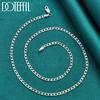 16/18/20/22/24/26/28/30 Inch Side Necklace 925 Sterling Silver Wedding Fashion Jewelry