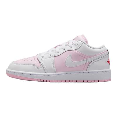 Air 1 Low GS Pink Foam Kids Sneakers Fire-Red White 553560-608