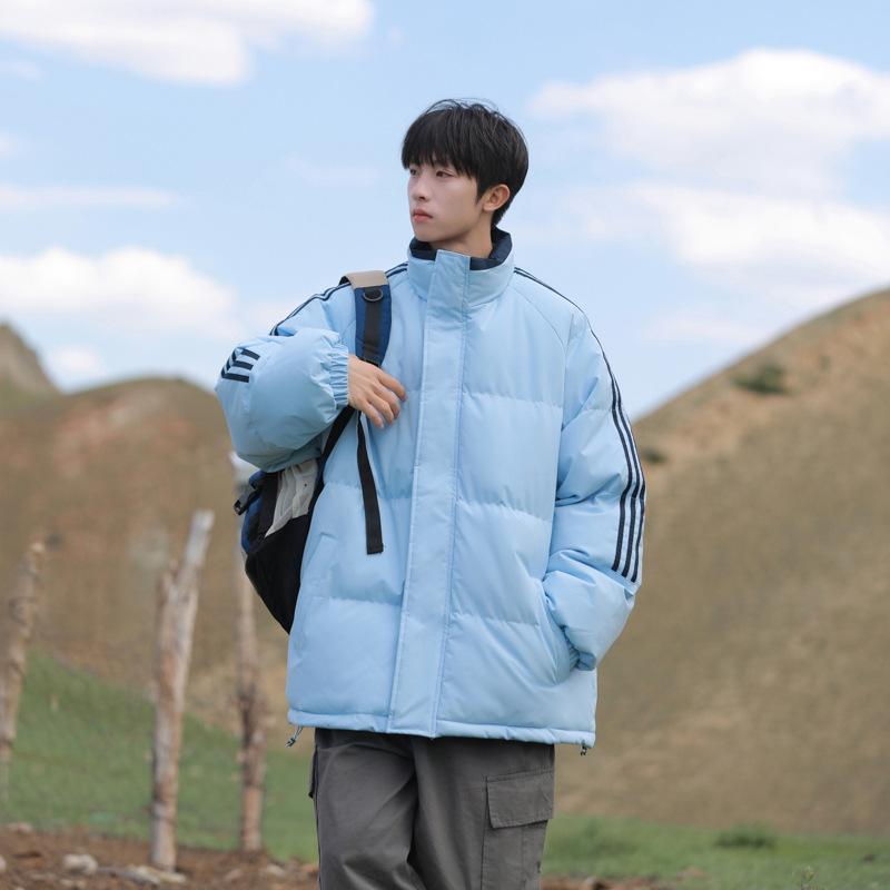 Couple Cotton Jacket Men and Women Same Style Winter Japanese Cotton Jacket Coat Bread Suit Loose Stand Collar Cotton Jacket Men