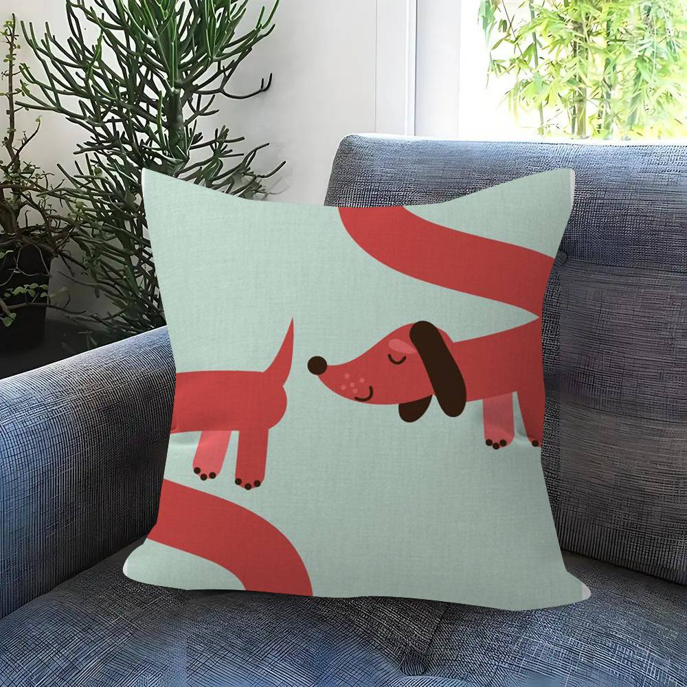 Dackel niedlich Kissenbezug Kissenbezug Polster Sofa Wurfkissen Heimdeko Kissenbezug