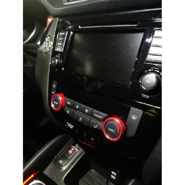 2pcs/set Auto Car AC Climate Control Ring Knob Trim Cover For Nissan Rogue X-Trail Qashqai car accessories