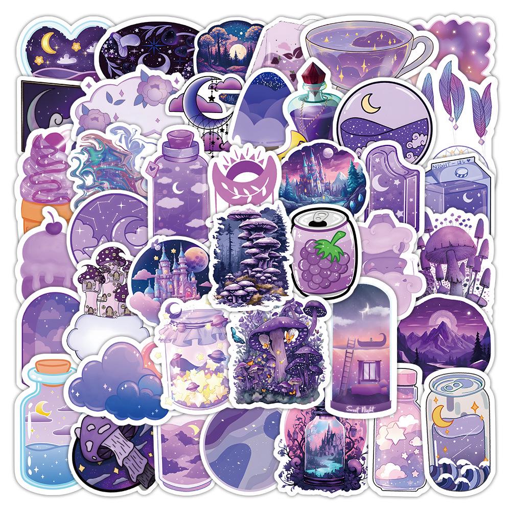 60 listů vícebarevných samolepek ve stylu INS: Realistické malé předměty v modré, růžové, fialové, žluté a zelené barvě