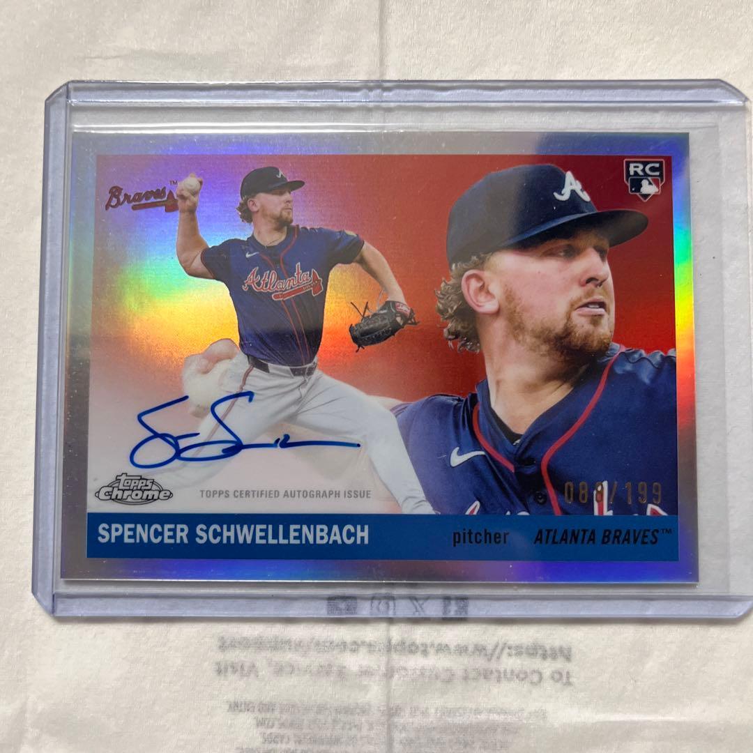 Used Spencer Schwelenbach Topps Chrome Autograph