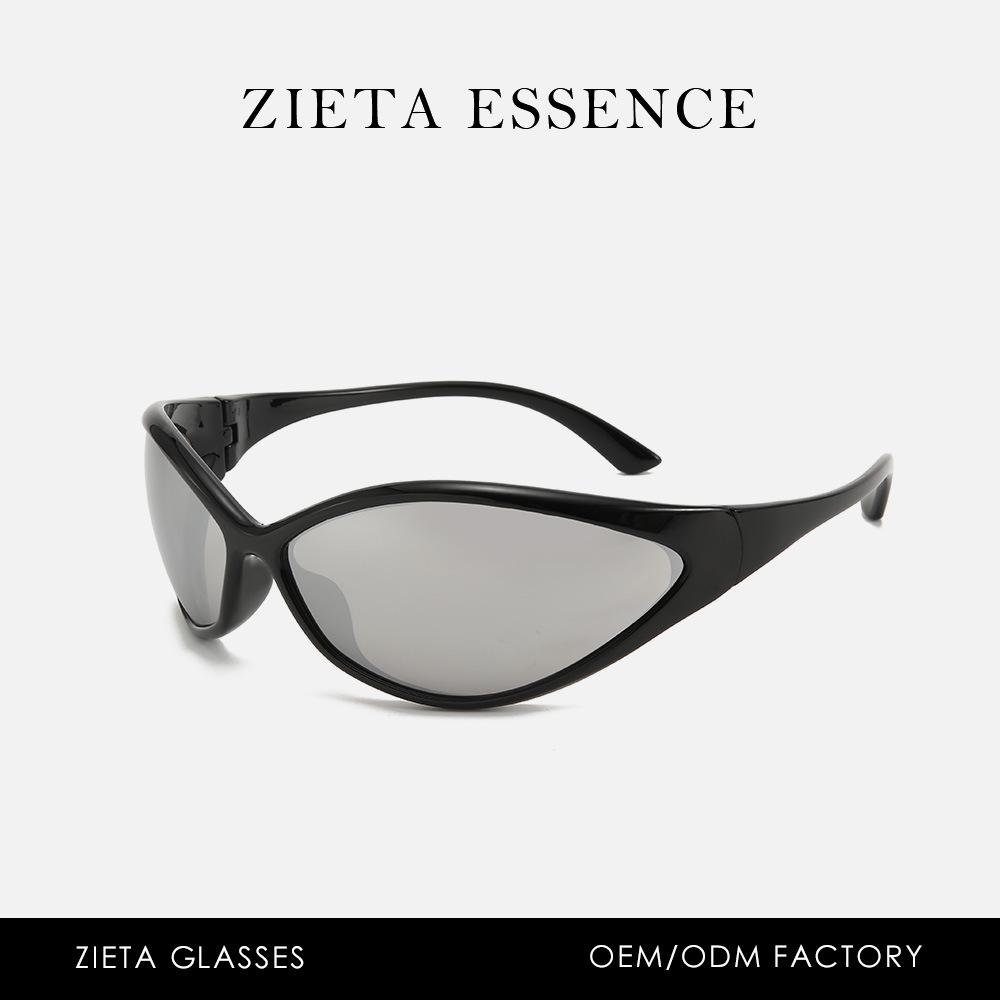 Street Punk Cat Eye Sunglasses Futuristic Runway Uv-Proof Sunglasses Glasses