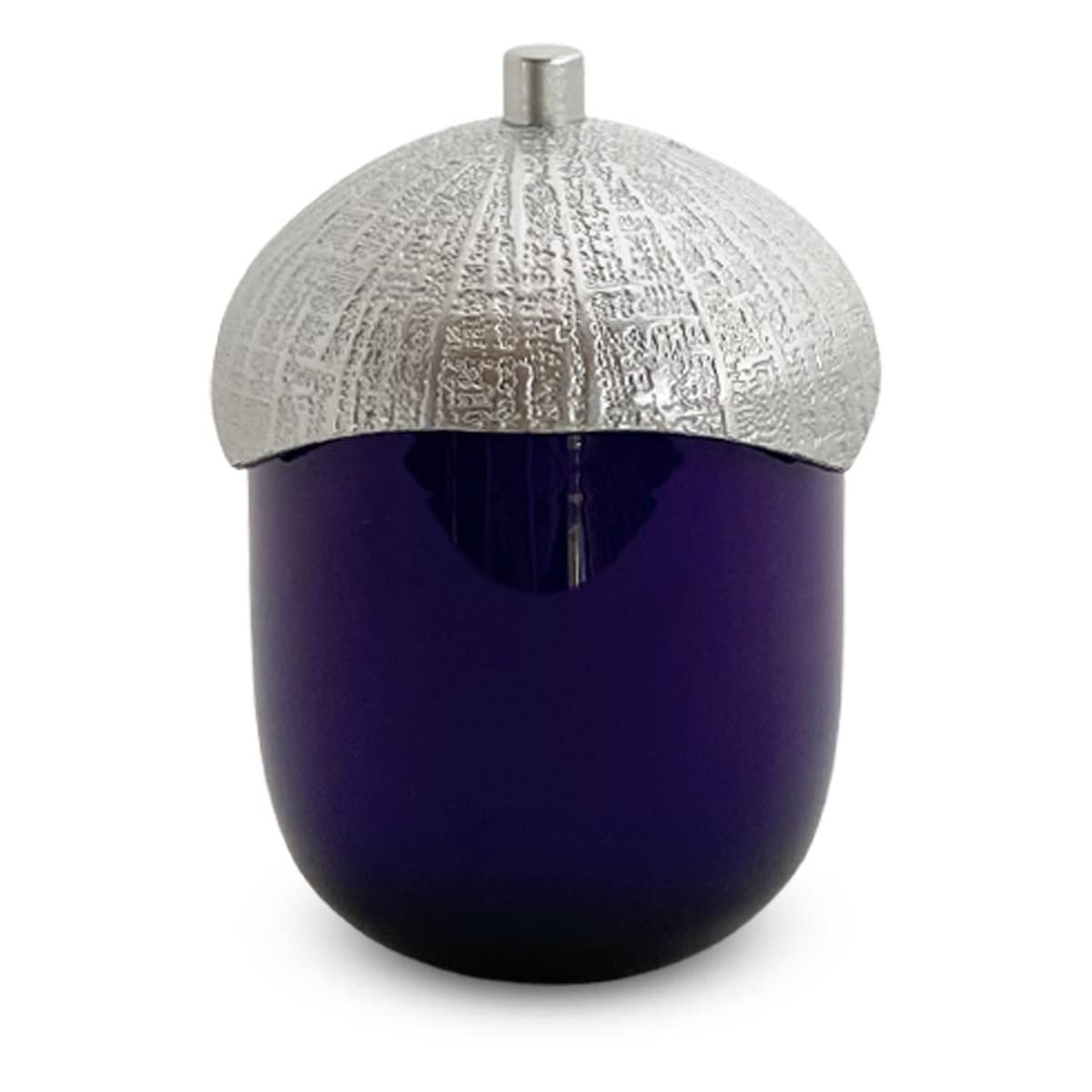 

Miso Soup Bowl 160cc Eggplant Small Soup Bowl with Silver Lid and Navy Blue Gradient Eggplant Made in Japan J-kitchens 7.3×H10cm фиолетовый