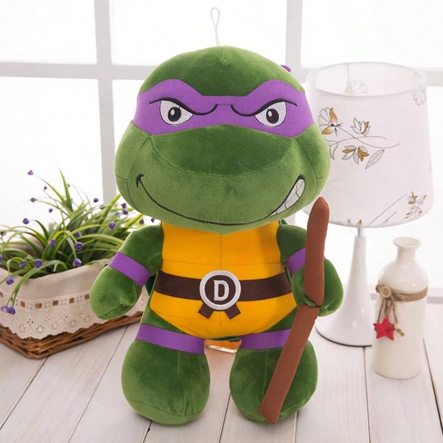 

25cm Anime Plush Toys Mutant Ninja Turtles Cute Cartoon Donatello Raphael Leonardo Dolls Christmas Birthday Gifts Cuddly Stuffed Fluffy Huggable