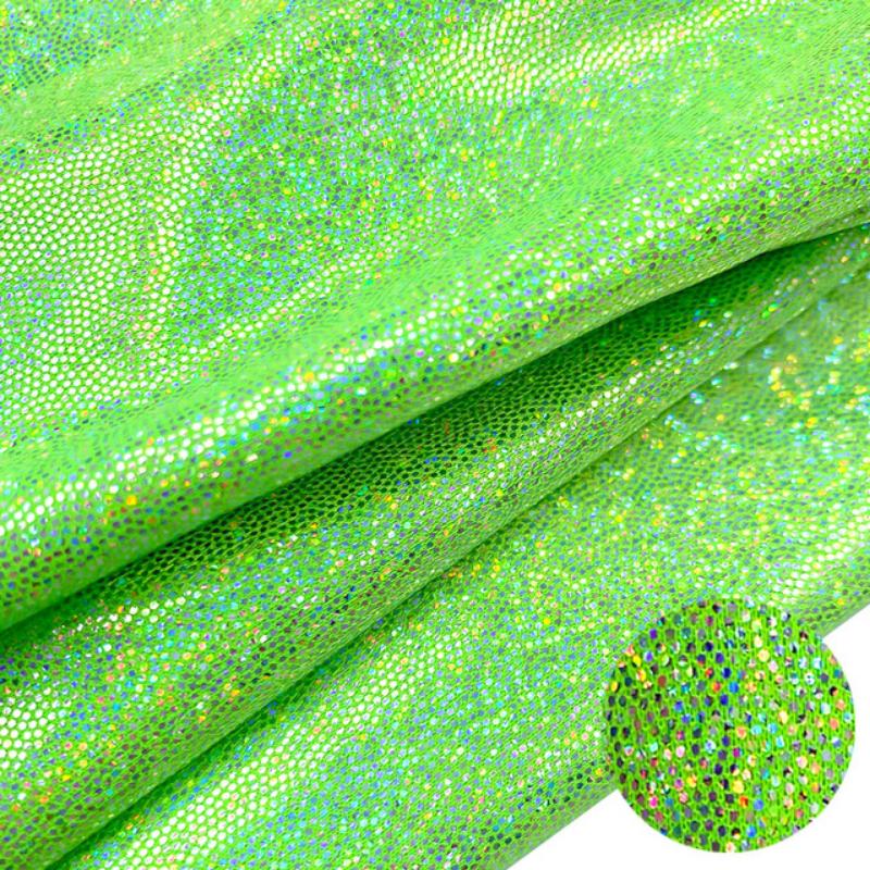 1Pcs 150*100cm Glitter Laser Polyester Fabric Iridescent Holographic Wedding Party Background Doll Clothing Decor DIY Material