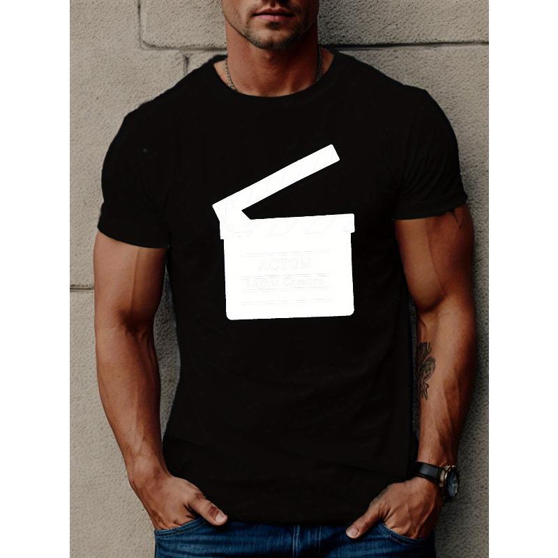 

Men s Short Sleeve T-shirt Summer Round Neck T-shirt Top,for Outdoor Activities 4XL чорний
