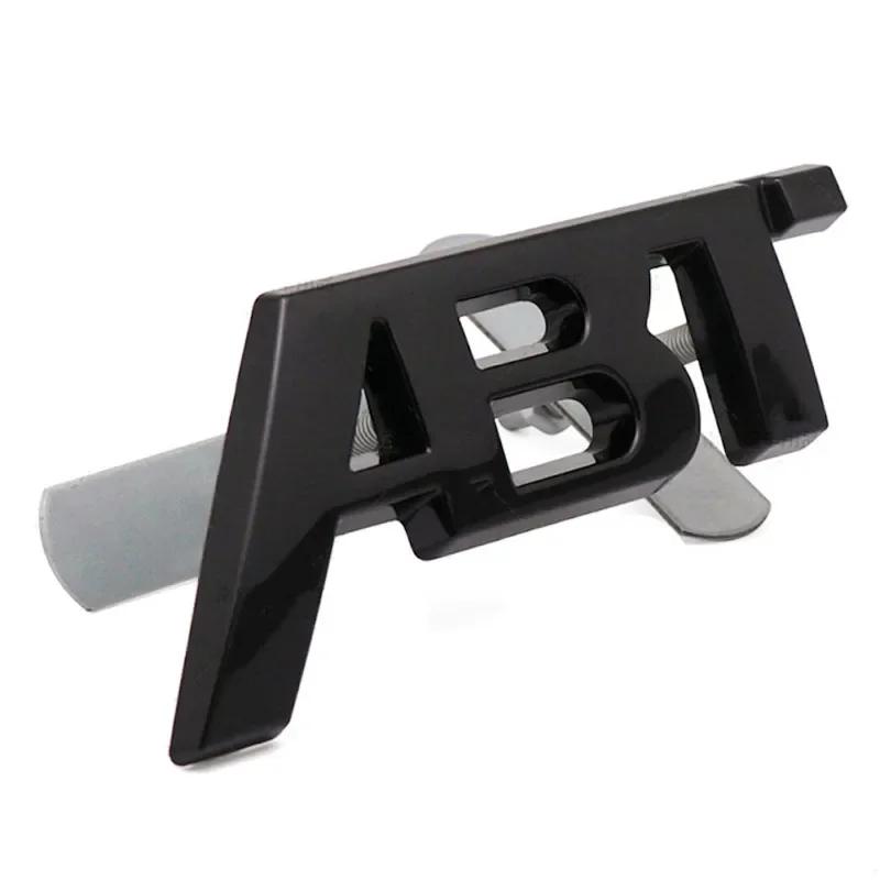 3D Metal ABT Logo Front Grill Side Fender Badge Rear Trunk Boat Emblem Car Sticker For VW A3 A4 A5 A6 A7 A8 Q3 Q7 Q7 TT RS